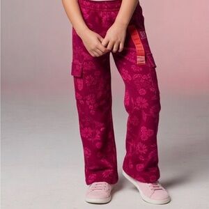 GAP Girl’s Red Floral Fleece Pants